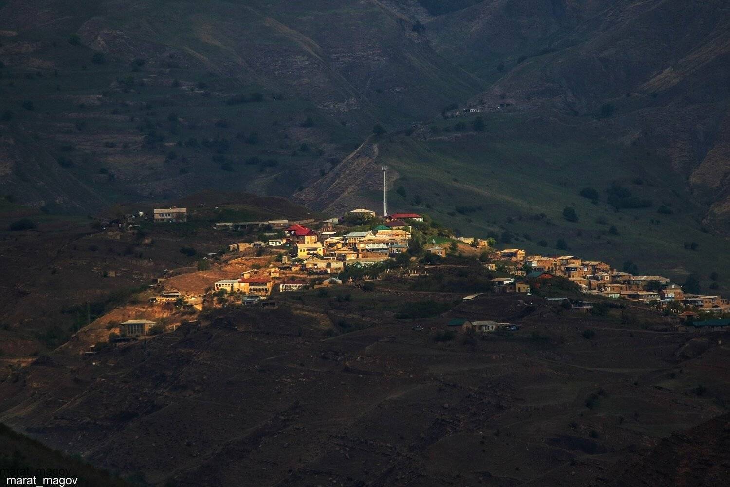 горы,аул,вершины,пейзаж,небо,деревья,дагестан,природа, Marat Magov