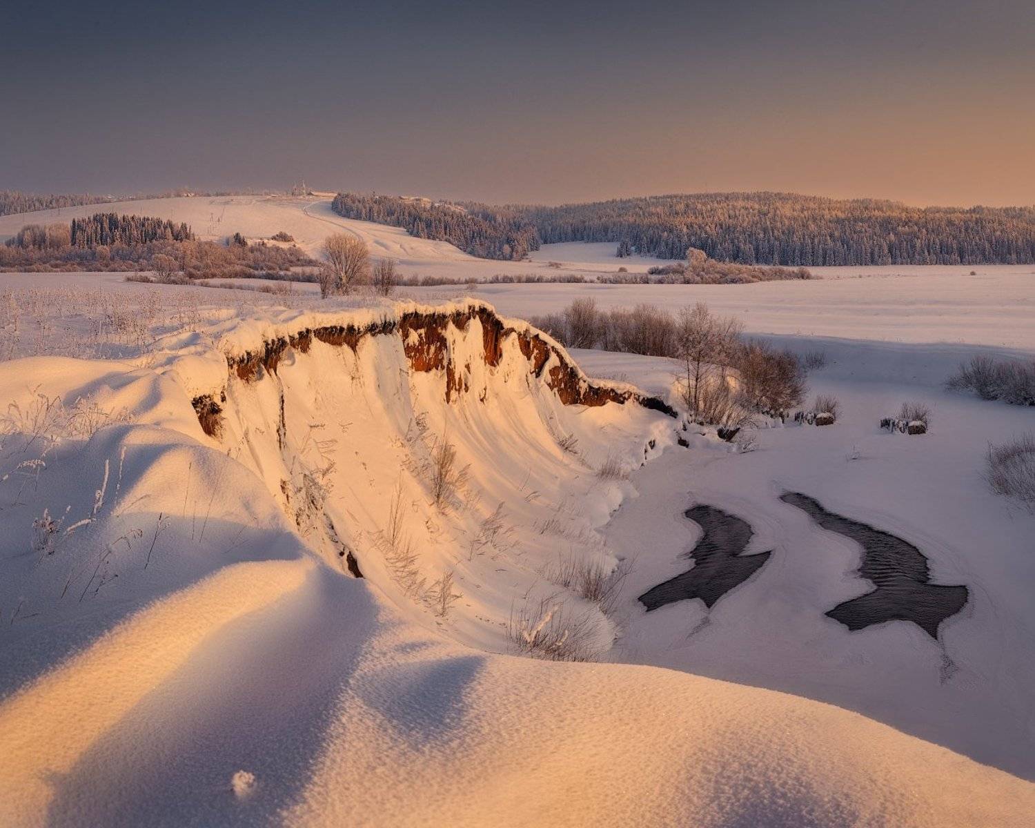 зима, река, Дмитрий Медянцев