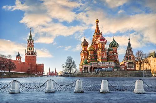 Спасская башня и Собор Василия Блаженного
