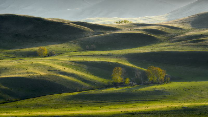 пейзаж, горы, утро, весна Весенние мотивы фото превью