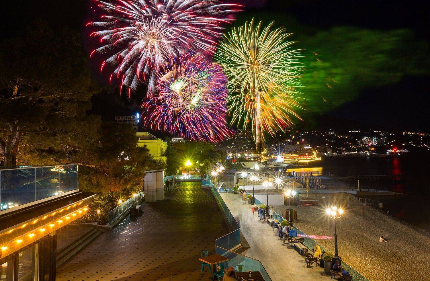 крым, ялта, день победы, 9 мая, черное море, ялтинский залив, ялтинский маяк, пейзажи крыма, фейерверк, Serge Titov