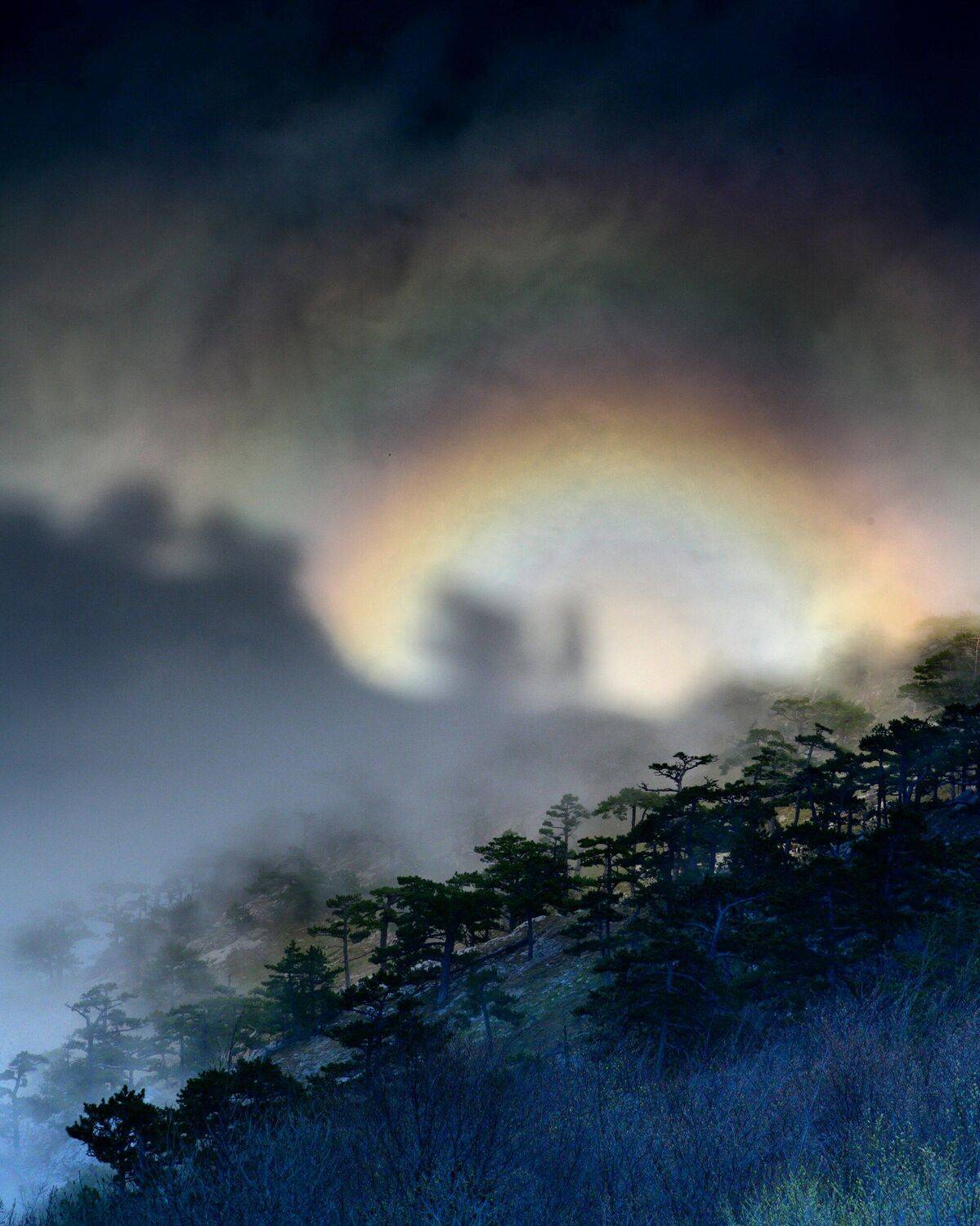 пейзаж, гало, крым, ай-петри, Karasev Pavel