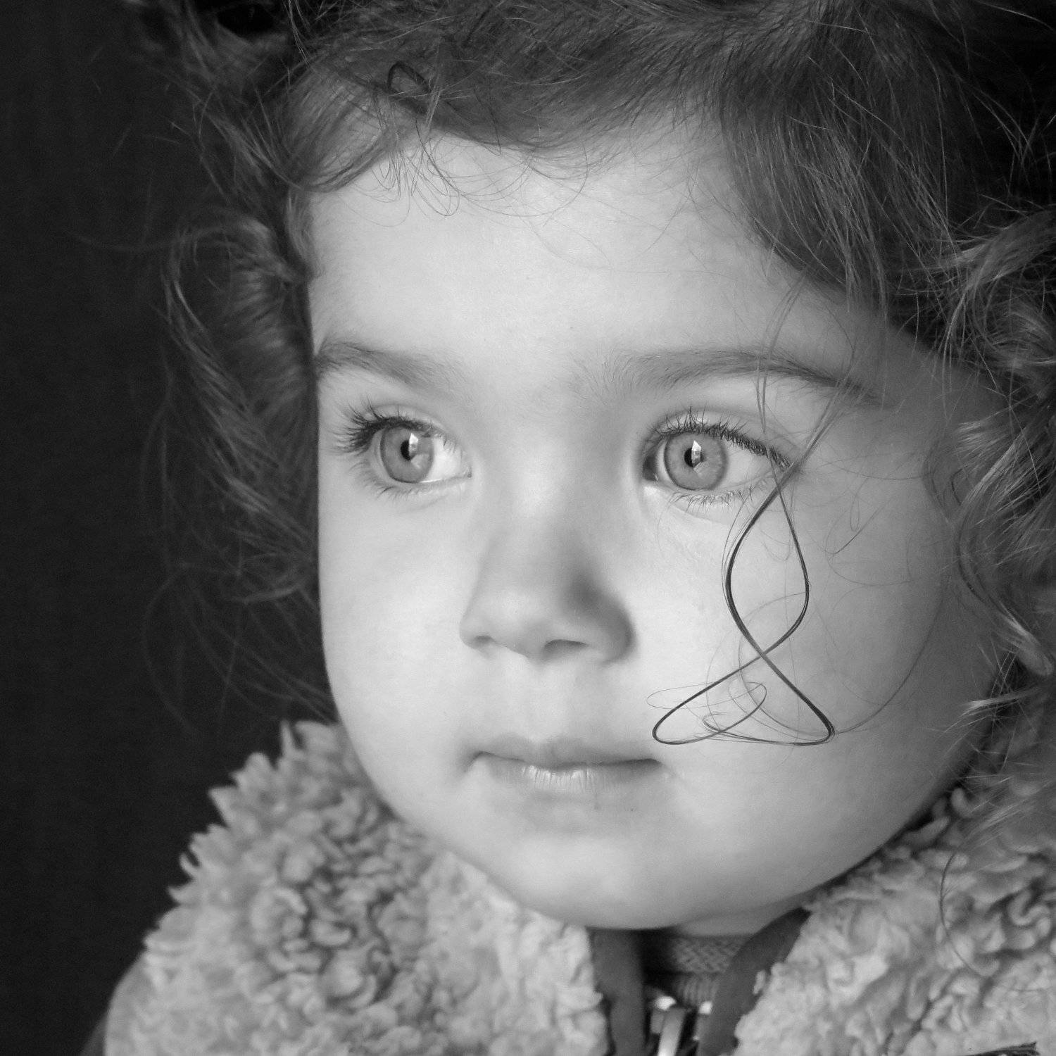 детский ч/б портрет, isamonov