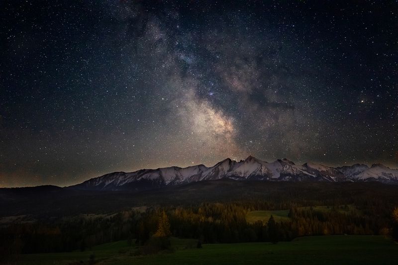 mountains, winter, poland, slovakia Night in the Mountains фото превью