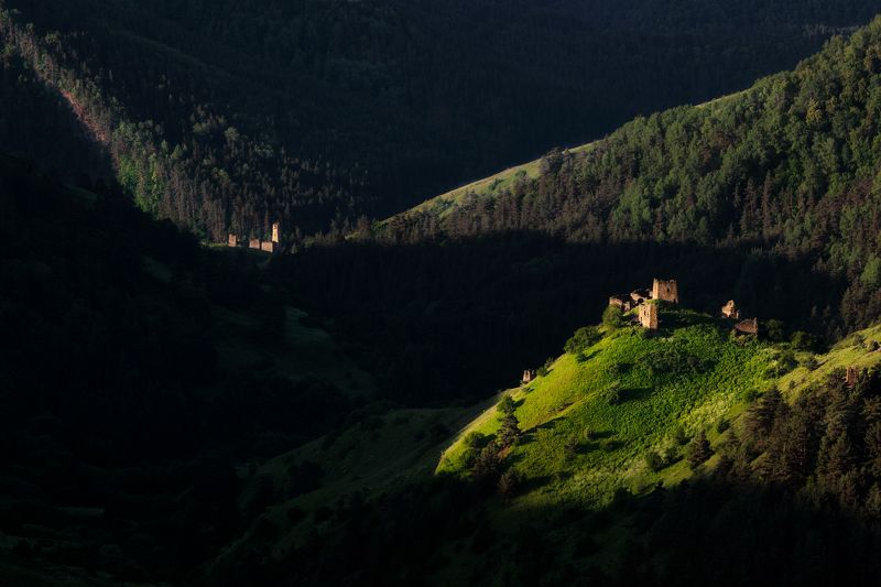 кавказ, рассвет, горы, солнце, fujifilm На рассвете... Горная Ингушетия. фото превью