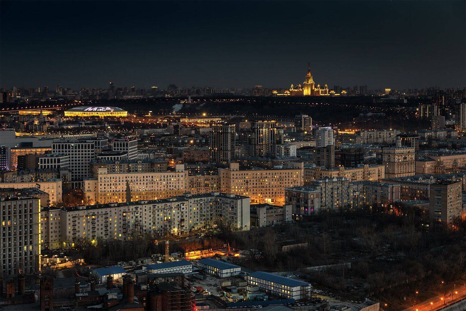 мгу, воробьевы, горы, ночь, пейзаж, город, мегаполис, , Юрий Шурчков
