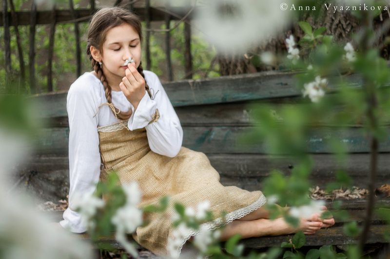 детский портрет, весенняя фотосессия, фотосессия на природе, фотограф Лисичанск, портрет, Ирина фото превью