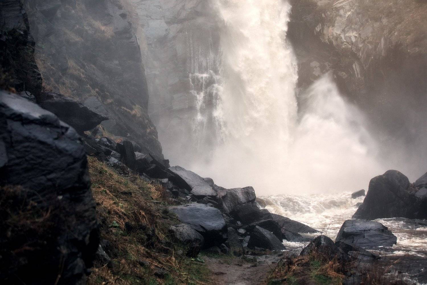 водопад, пейзаж, природа, горы, алтай, Станислав Попов