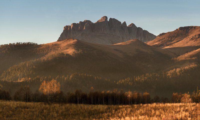 кавказ, утро, , осень, ноябрь, бороновы, поляны ЕГО ВЕЛИЧЕСТВО ЗАПАДНЫЙ АЧЕШБОК  или  ОСЕНЬ ПРИШЛА фото превью