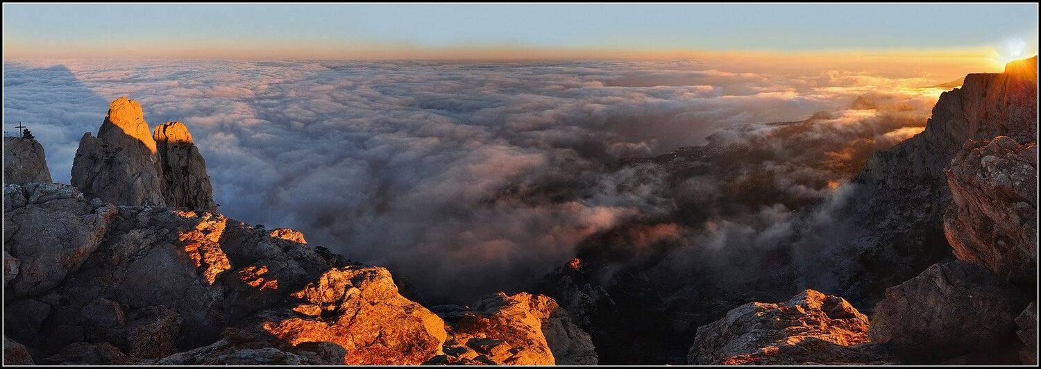 крым, осень, г.ай-петри,  вечер, панорама, АНАТОЛИЙ ДОВЫДЕНКО