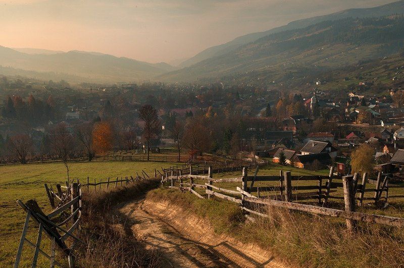 Осеннее утро в долине фото превью