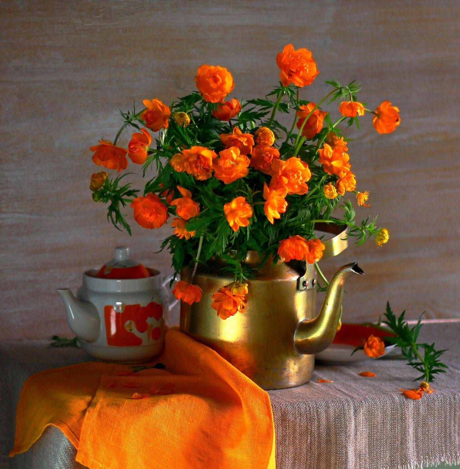 натюрморт, фотонатюрморт, лето, цветы, огоньки, жарки, купава, наталья казанцева, Наталья Казанцева