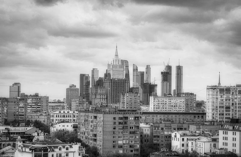 city,cityscape,cityview,moscow,moscowcity,nikon,blackandwhite,architecture Famous view in bw фото превью