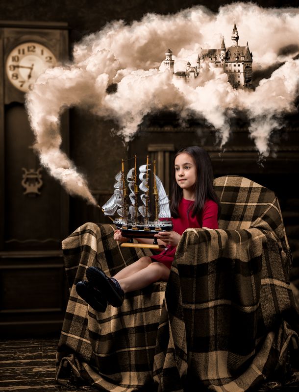 студийный портрет, детский портрет, концептуальное Кира фото превью