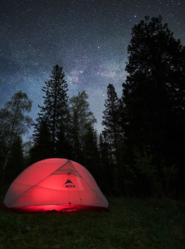 Млечный путь, ночь, палатка, Таганай, Урал Под созвездием Лебедя фото превью
