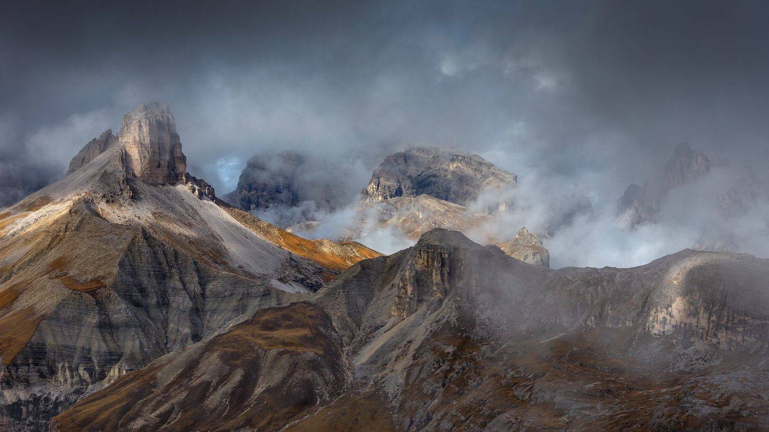 италия, доломиты, горы, облака, природа, landscape, italy, dolomites, Геннадий Финенко