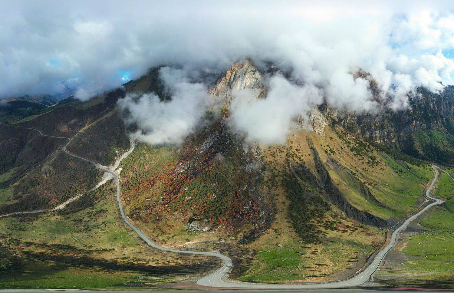 Россия, Кавказ, Ингушетия, перевал, аэро, aerial, #rtgtv, Борис Резванцев