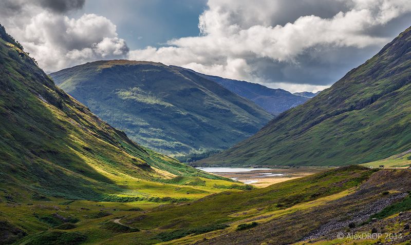 canon, color, postcard, picturesque, europe, scotland, united kingdom, travel, iconic, landscape, mountain Вид на озеро Актриоктан / A view of Loch Achtriochtan фото превью