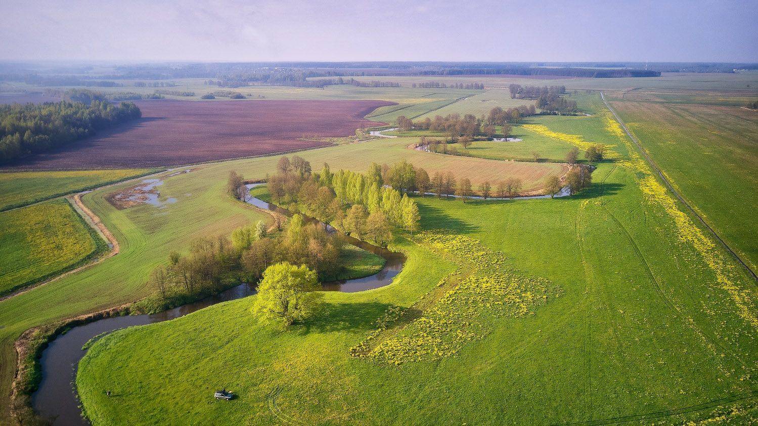 беларусь, весна, май, поля, рассвет, река, уса, утро, Вейзе Максим