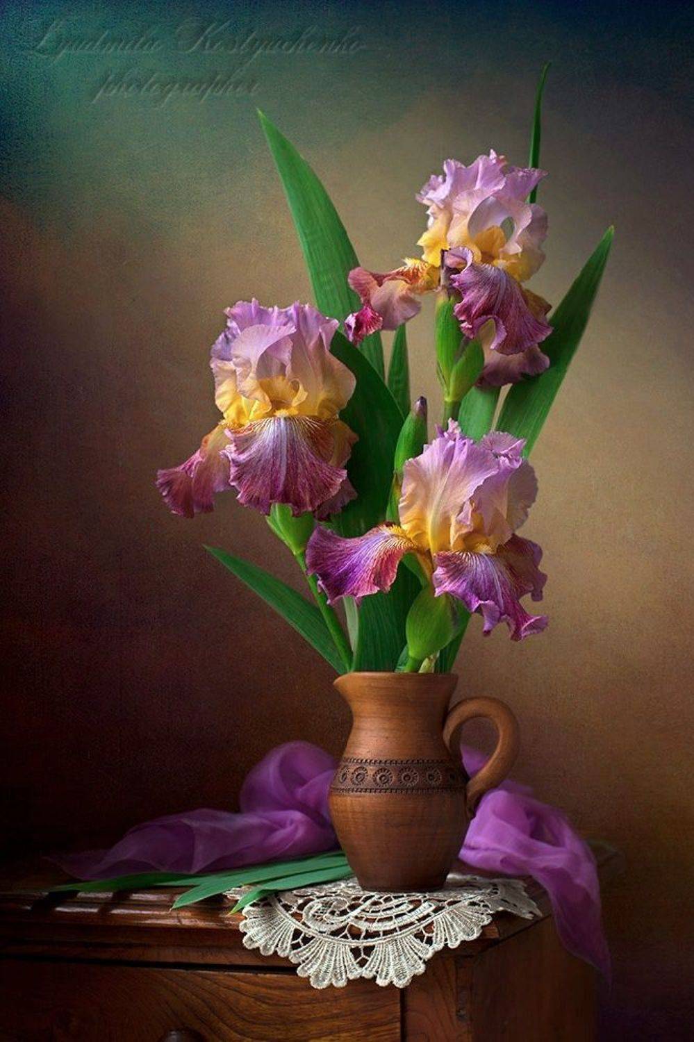 художественное фото,натюрморт,букет с цветами,ирисы., Людмила Костюченко