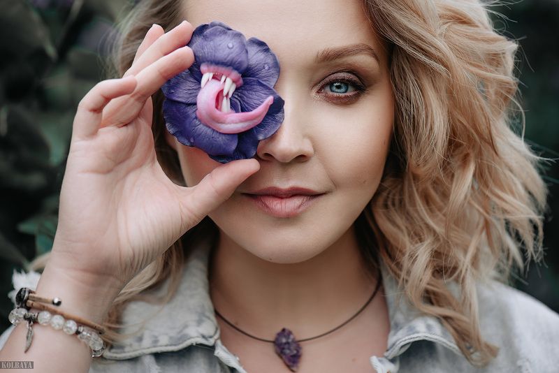 портрет, цветок, модель Little monster фото превью