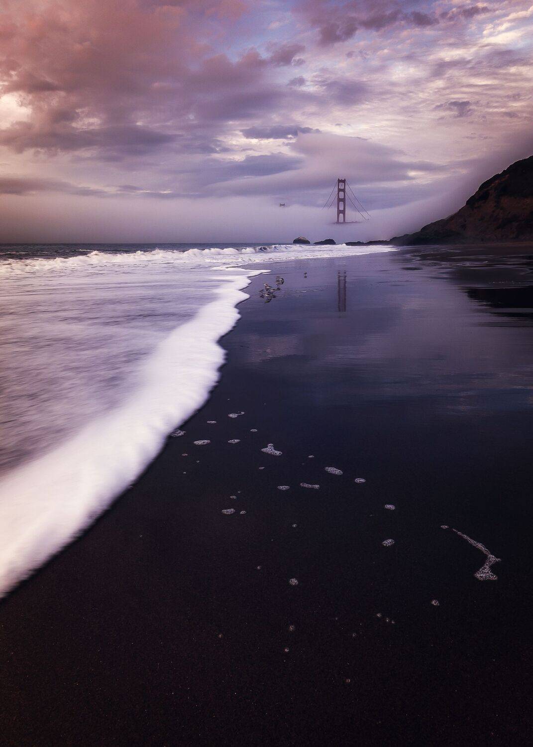 landscape, cityscape, bridge, fog,, Токарев Олег