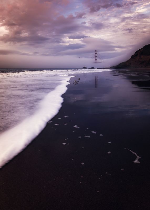 landscape, cityscape, bridge, fog, The Golden Gate Bridge фото превью