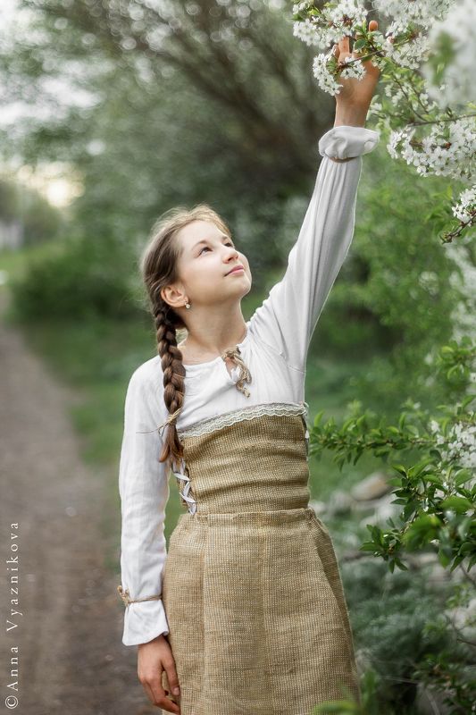 детский портрет, весенняя фотосессия, фотосессия на природе, фотограф Лисичанск, портрет, Ирина фото превью