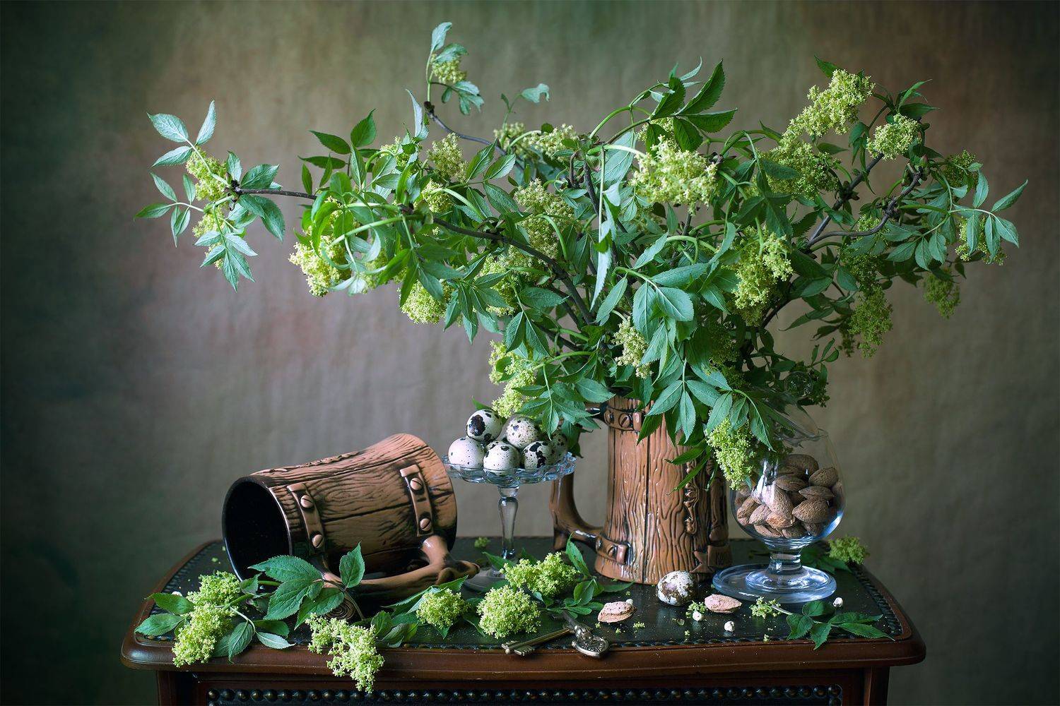 миламиронова, фотонатюрморт, весна, букет, бузина, кружка, яйцо, фисташки, настроение, Мила Миронова