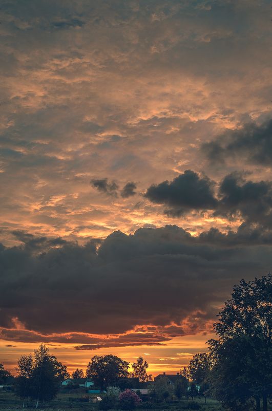 пейзаж, природа, закат, солнце, весна, облака Балтийскй закат фото превью