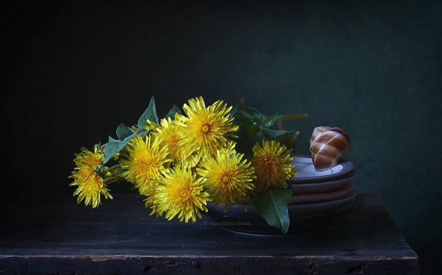 натюрморт, цветы, одуванчики, весна, Курочкина Диана