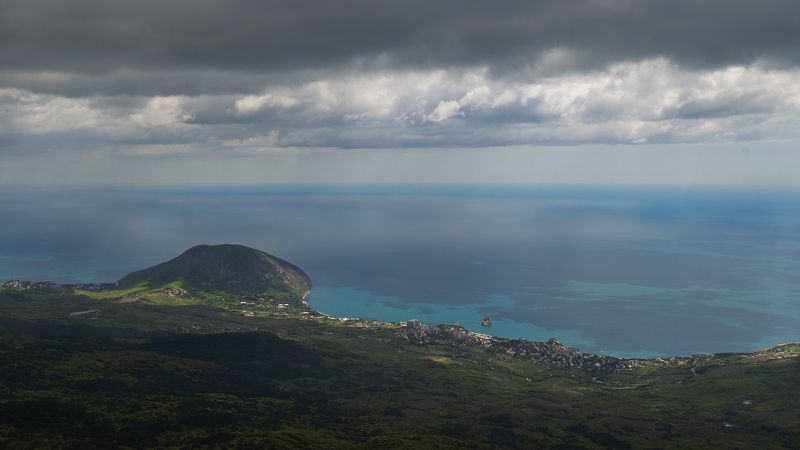 пейзаж, море, высота, небо, landscape, sea, sky Sentiment фото превью