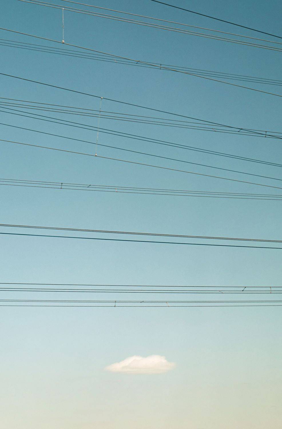 облака,небо,провода,город, Мария Буданова