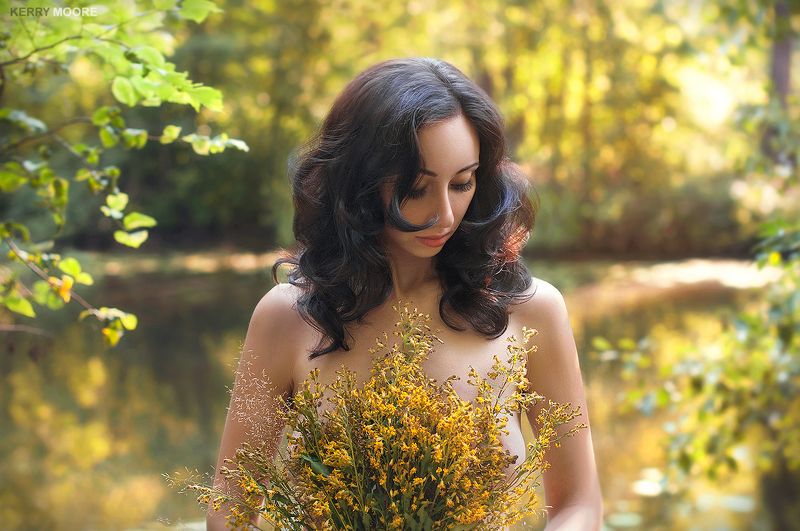 forest, portrait, girl, emotion, beauty, портрет, kerrymoore, flowers, лес Anna фото превью
