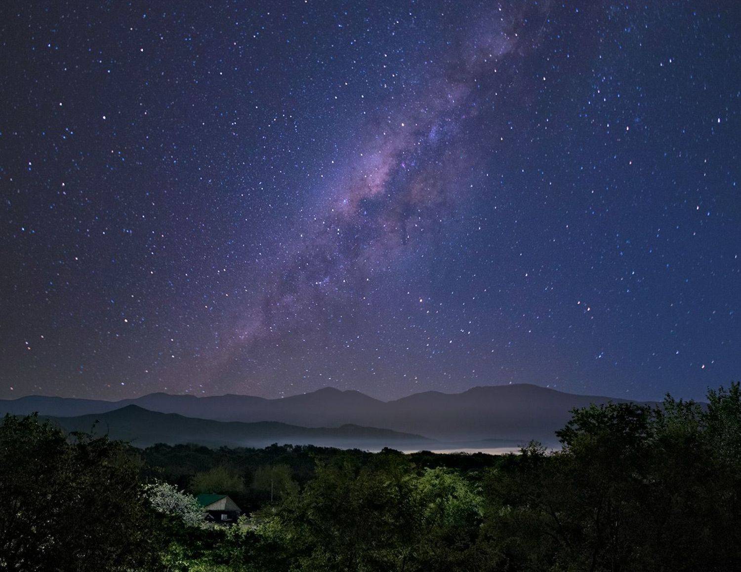 весна, горы, звезды, небо, ночь, приморье, Евгений Паршуков