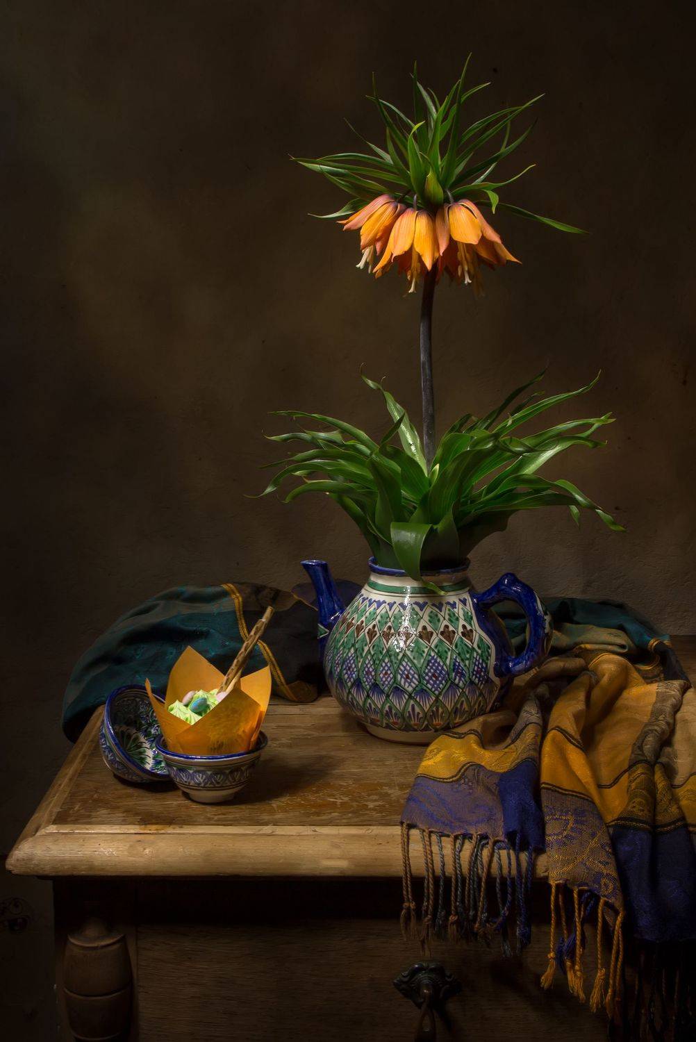 натюрморт, рябчик, рябчик императорский, Татьяна Феденкова