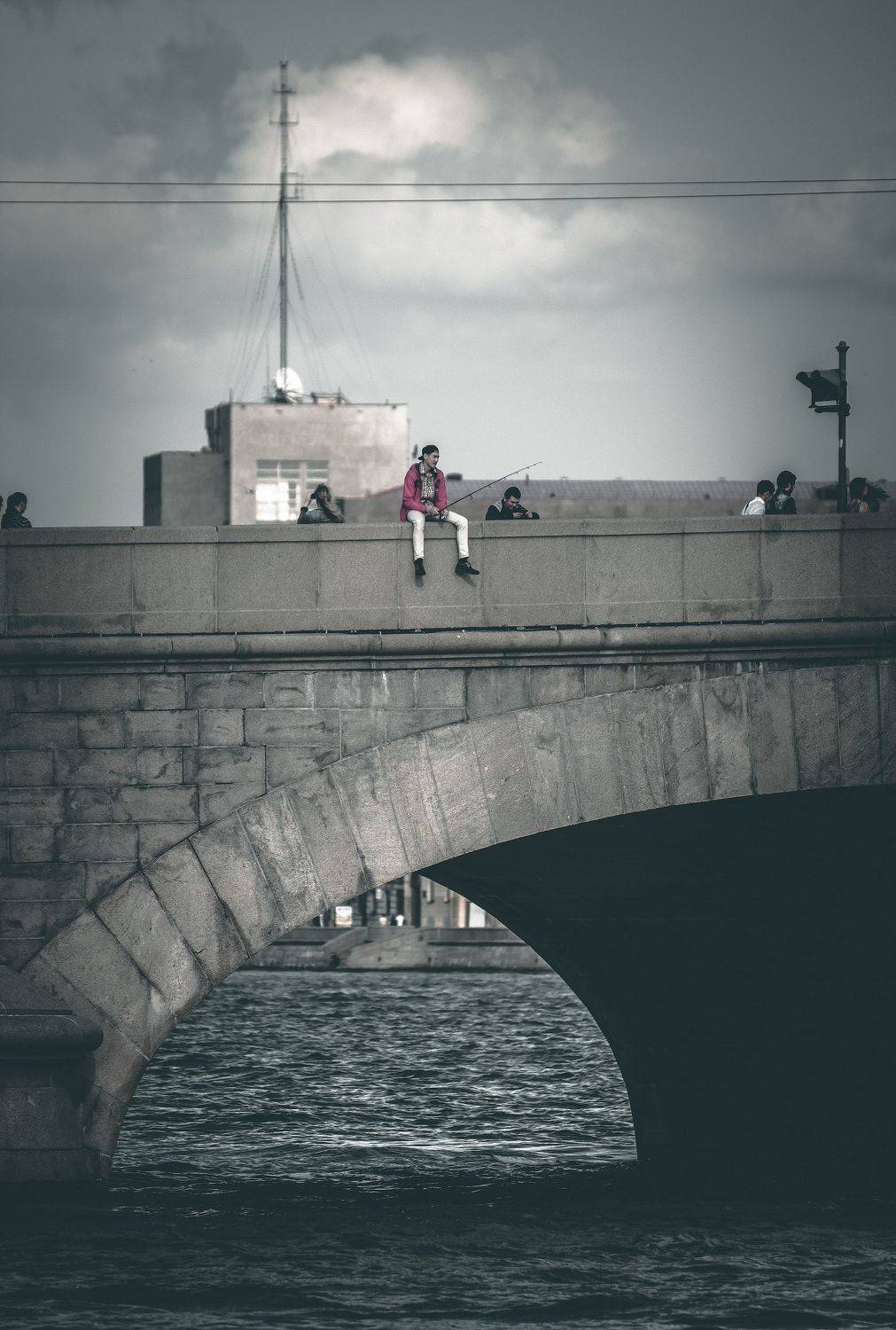 люди, мост, река, рыбак, рыбалка, удочка, Vladimir Kedrov