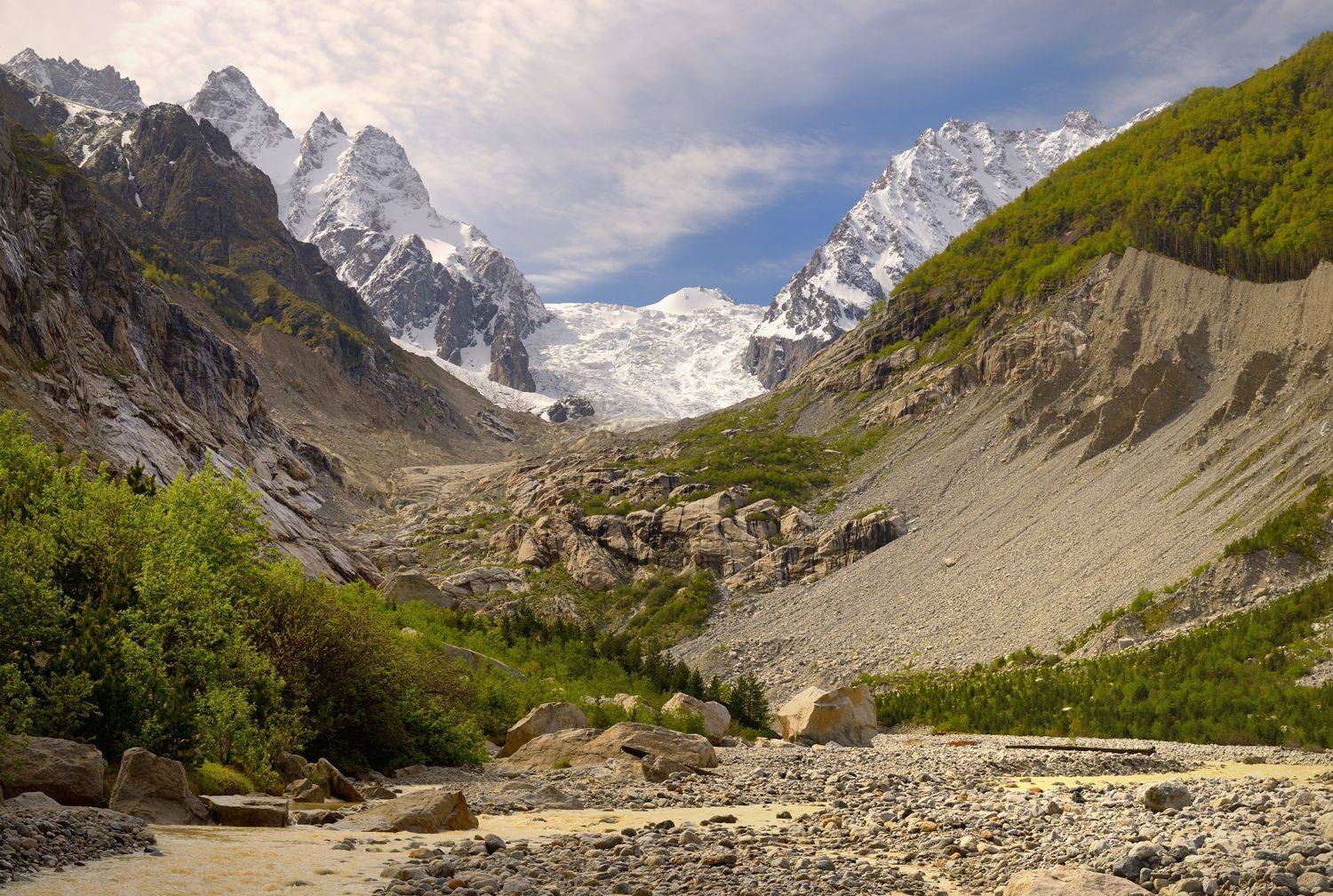 горы весна скалы ледник, Александр Жарников