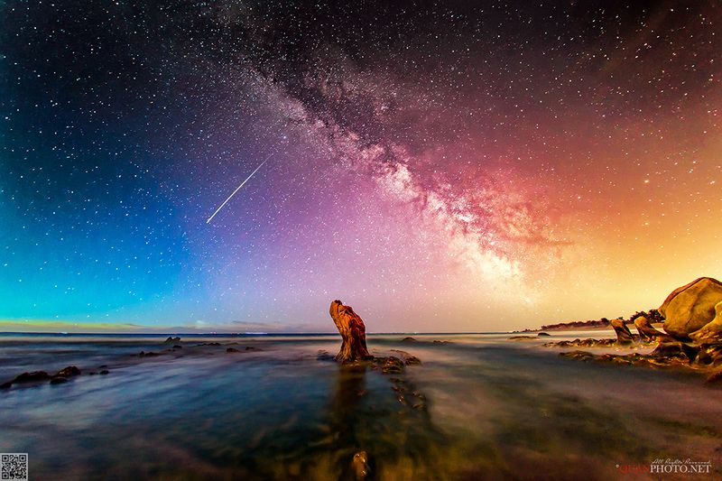 quanphoto, astrophotography, milkyway, night, beach, rocks, long_exposure, vietnam The Starry Night фото превью