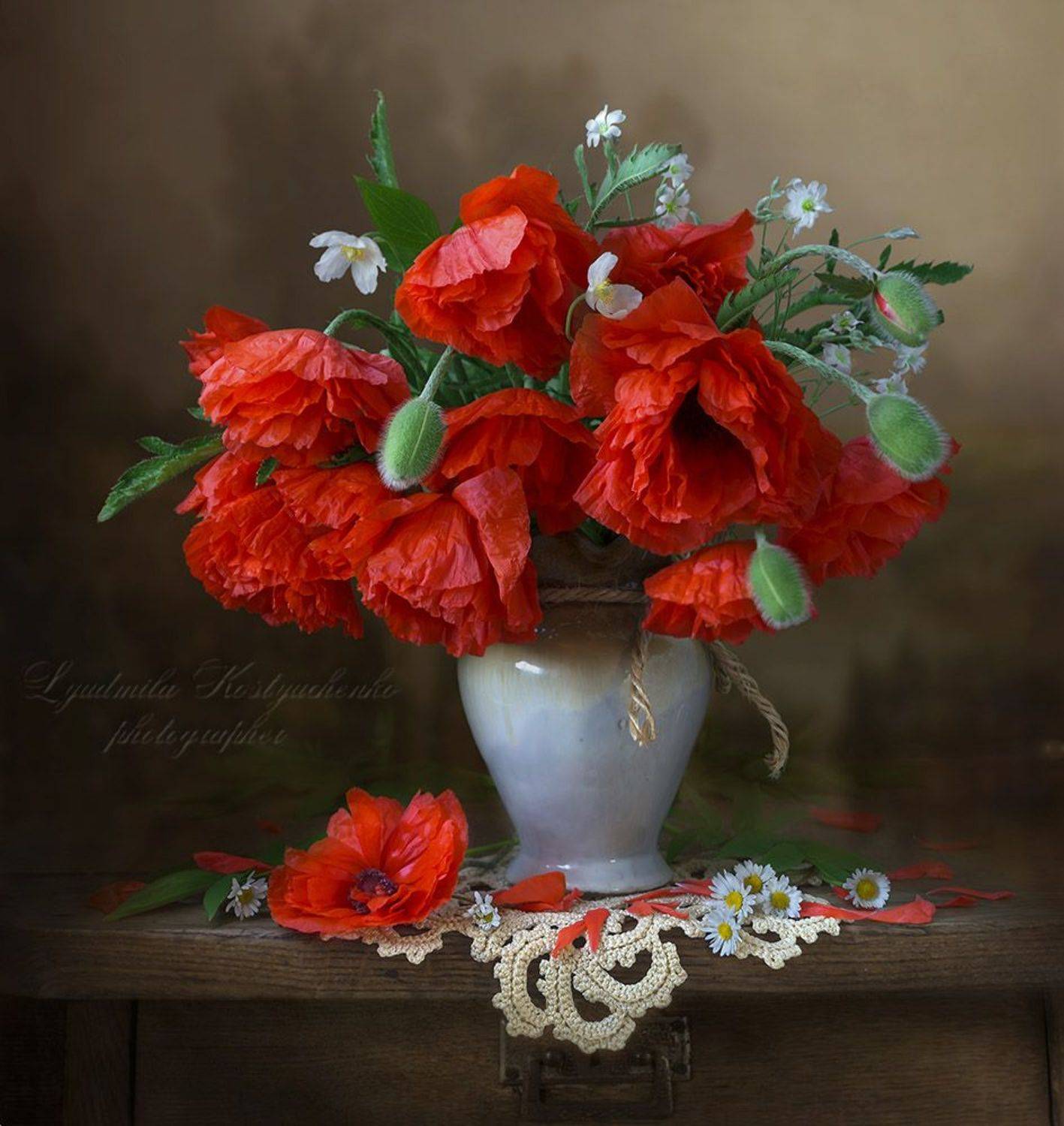 художественное фото,натюрморт,букет с цветами,с маками., Людмила Костюченко