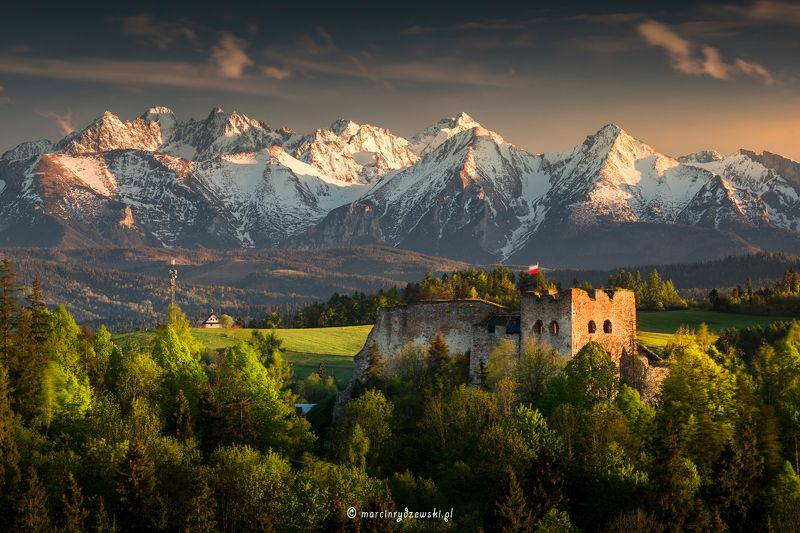 czorsztyn, zamek, castle, niedzica, polska, poland, tatry, tatras, mountains, spring, wiosna, sunset, sunrise, landscape scenic,outdoor, Castle in Czorsztyn фото превью