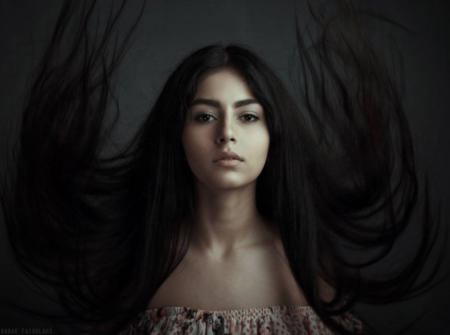 Black, Dark, Dream Of mirrors, Girl, Portrait, Babak Fatholahi