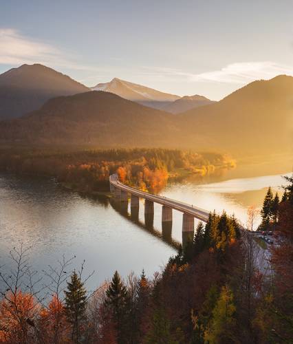 Закат на озере Сильвенштайн.