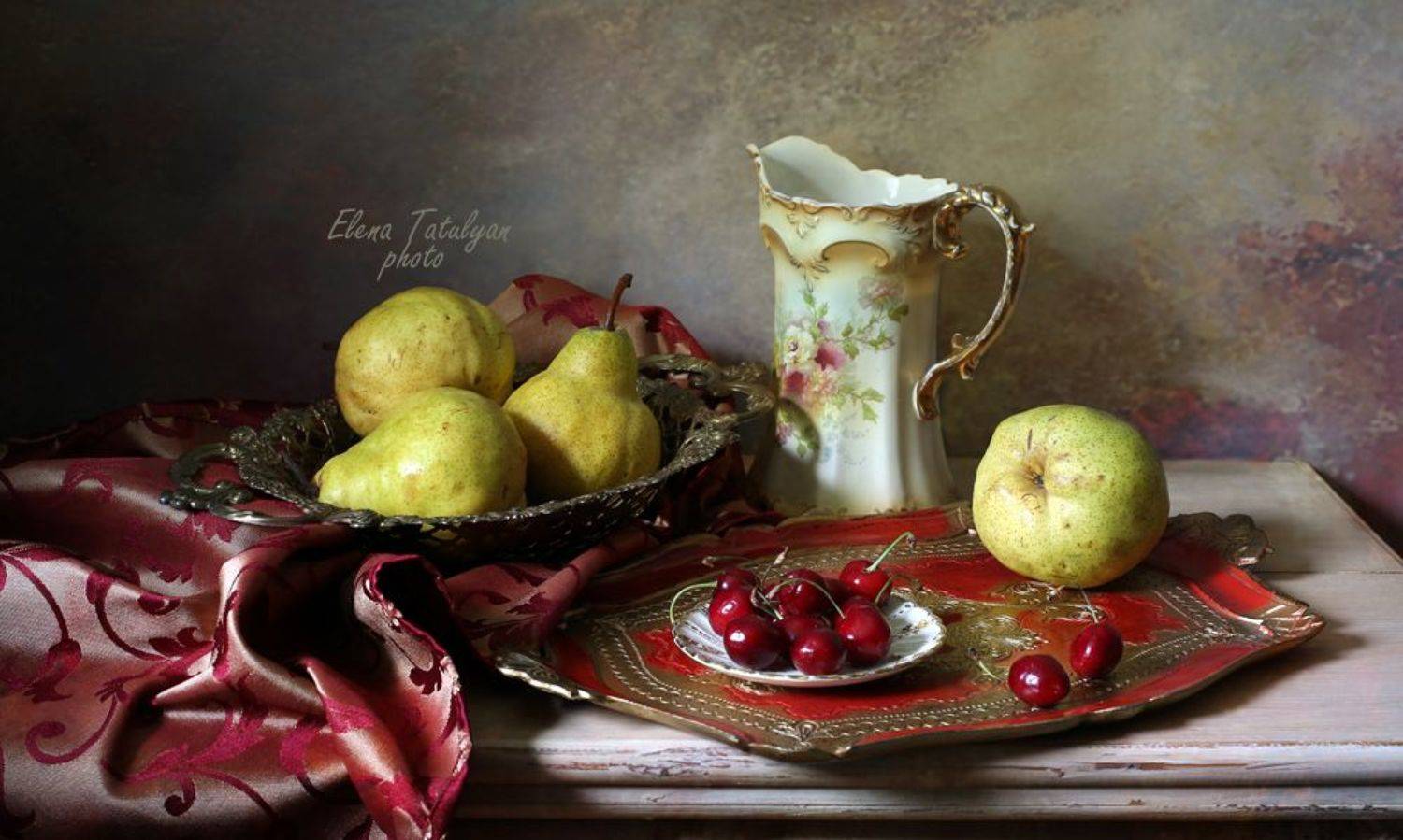 груши, черешня, фрукты-ягоды, Елена Татульян