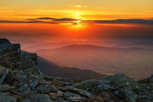 Sunset at Babia Mountain.