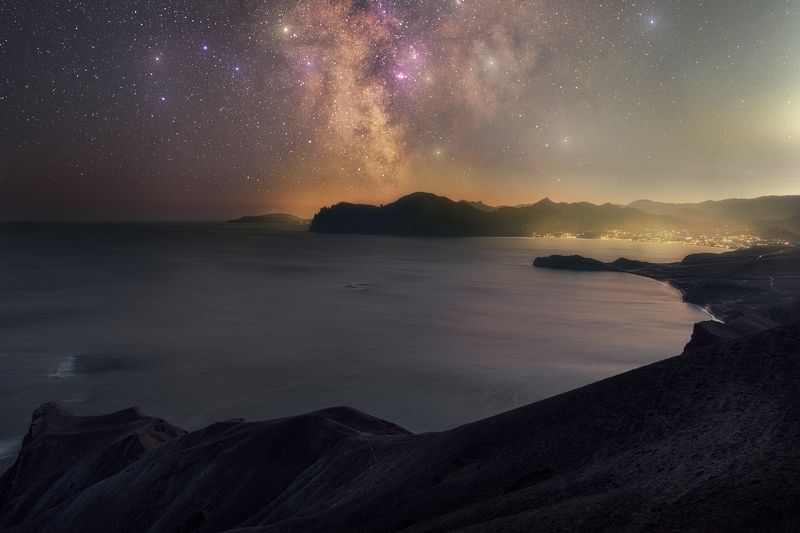 звезды, джан-кутаран, хамелеон, орджоникидзе, крым, млечный путь, юбк, milky way, осень, астро, черное море, ночь Крымская ночь фото превью
