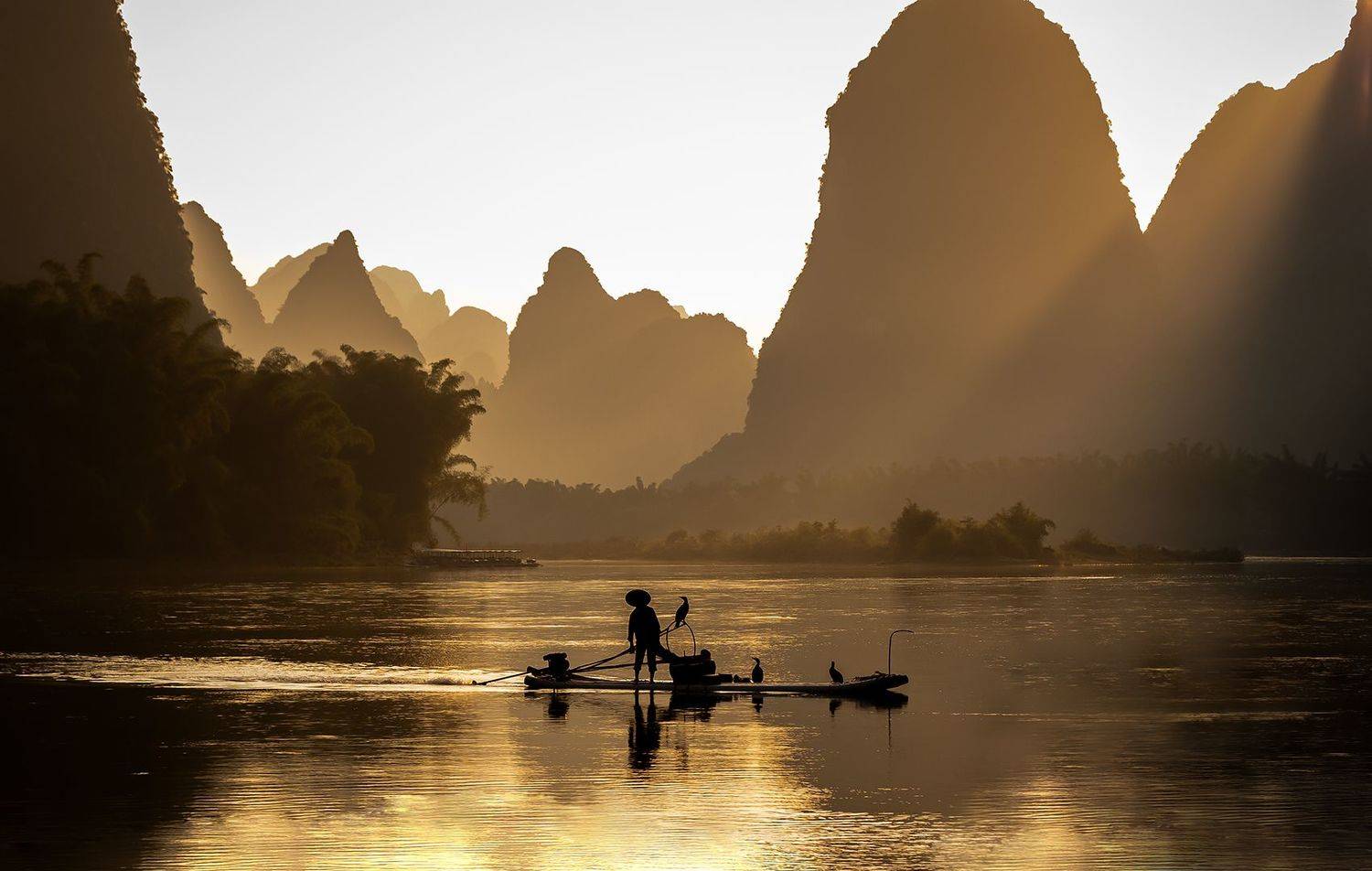 mountain, china, river, yangshuo, landscape, Токарев Олег