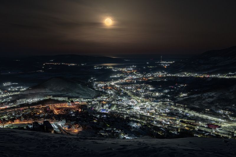Восход луны фото превью