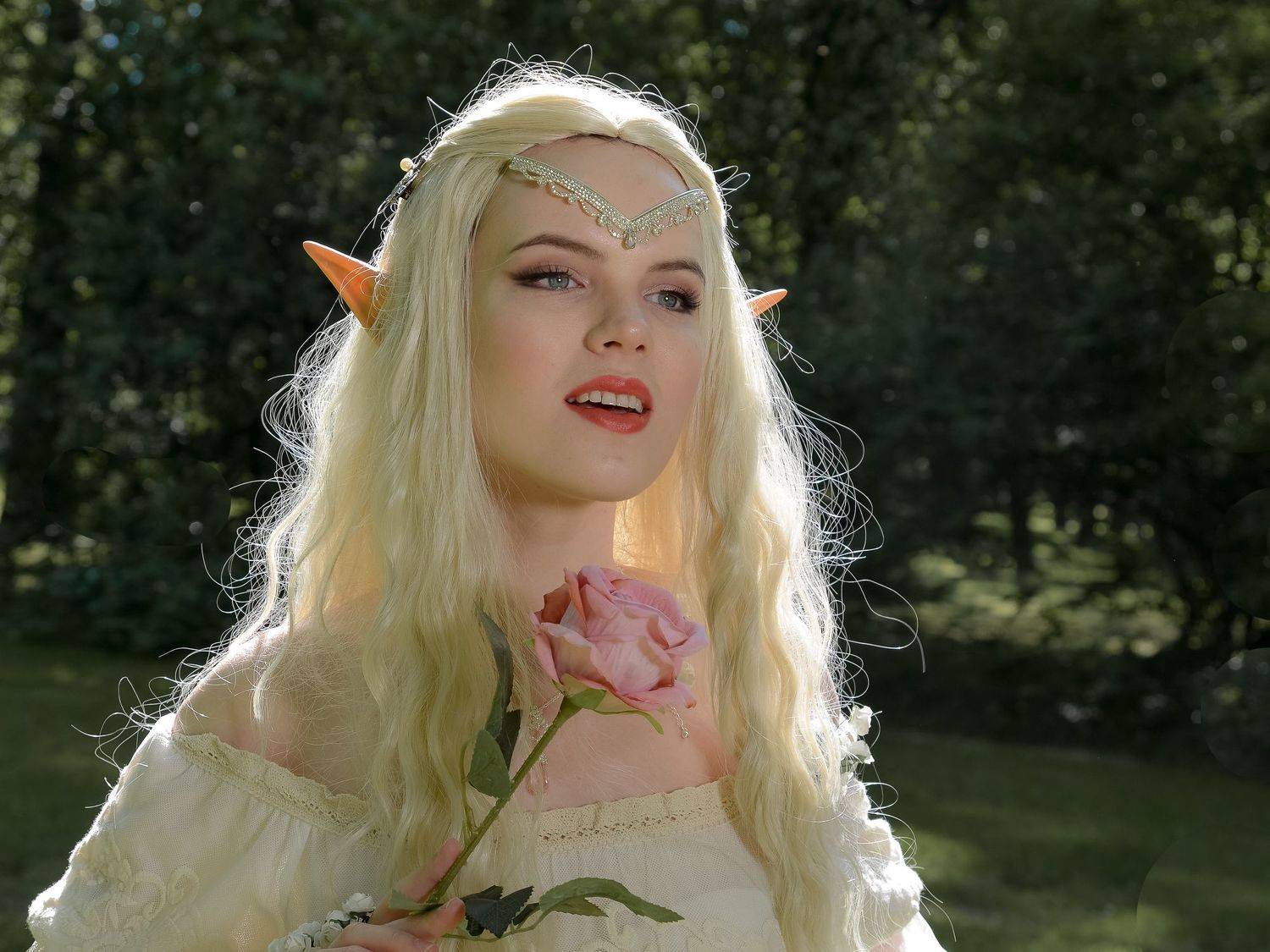 девушка, свет, платье, фотография, гламур, постановочная фотография, лес, роза,, Валерий Верещако