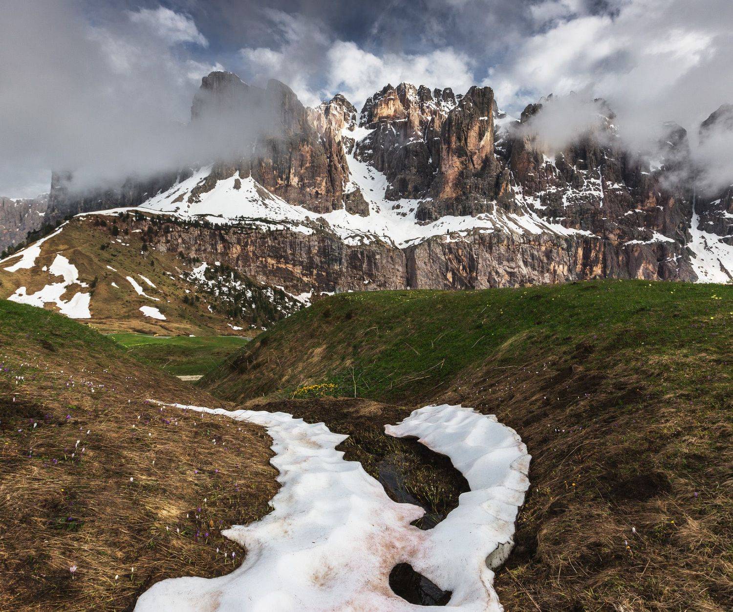италия, доломиты, горы, облака, закат, лето, природа, landscape, italy, dolomites, Геннадий Финенко